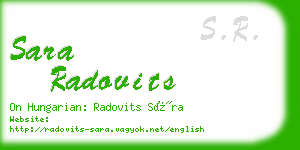 sara radovits business card